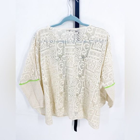 Anthropologie Vineet Bahl Embroidered Lace Top Sz M - Picture 4 of 4